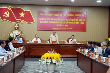 National Assembly Vice Chairman Nguyen Duc Hai speaks at the January 12 working session to inspect preparations for the elections of deputies to the 16th legislature and People’s Councils at all levels for the 2026-2031 term in the southern province of Ca Mau. (Photo: VNA)