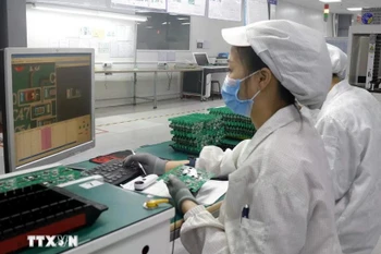 At a semiconductor factory. (Photo: VNA)
