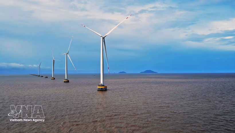 An offshore wind power project in Ca Mau province. (Illustrative photo: VNA)