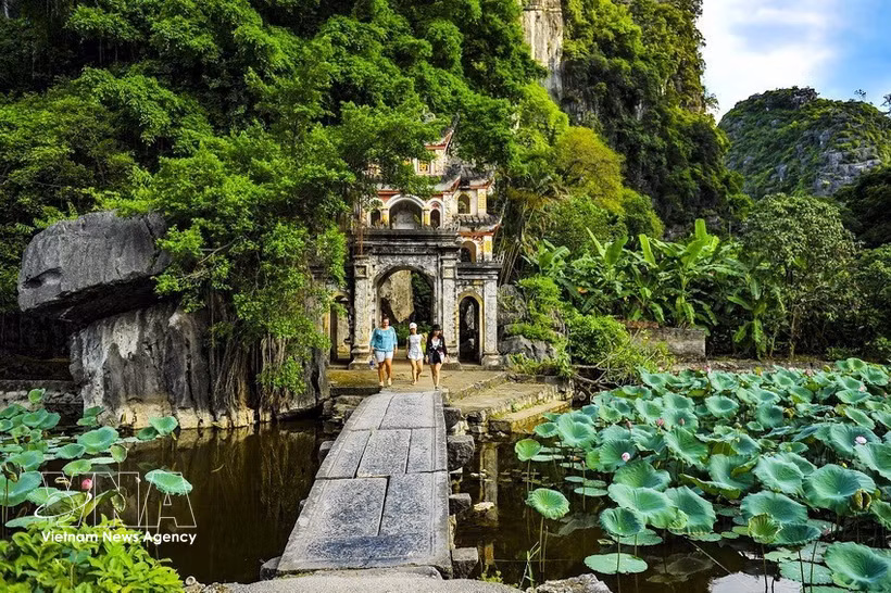 Bich Dong Pagoda, one of the filming locations featured in the music video of Secret Garden (Photo: VNA) 