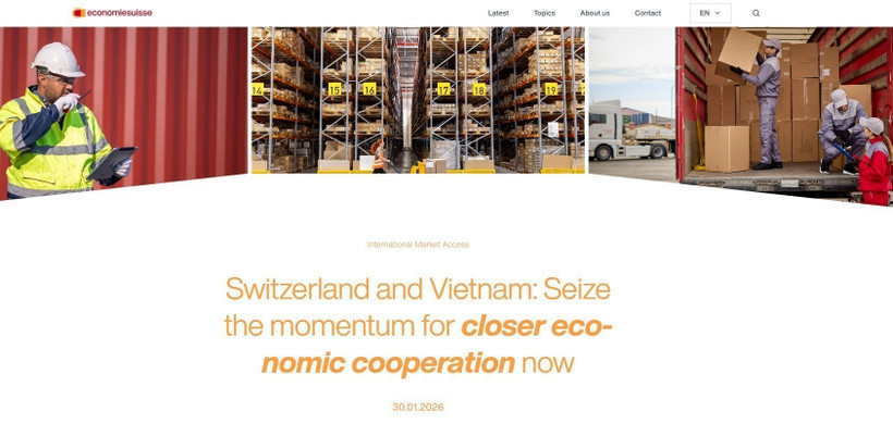 The assessment on Switzerland-Vietnam cooperation on Swiss business federation Economiesuisse (Photo: VNA)