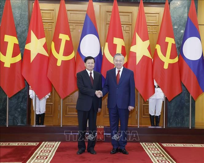 Party General Secretary To Lam holds talks with Lao Party General Secretary and President Thongloun Sisoulith during the latter’s state visit to Vietnam on January 26, 2026. (Photo: VNA)
