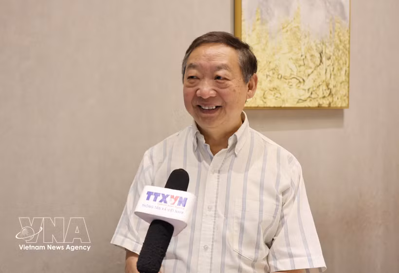 Professor Zhu Chenming, Honorary Director of the Institute of South and Southeast Asian Studies under the Yunnan Academy of Social Sciences, in an interview granted to the Vietnam News Agency. (Photo: VNA)