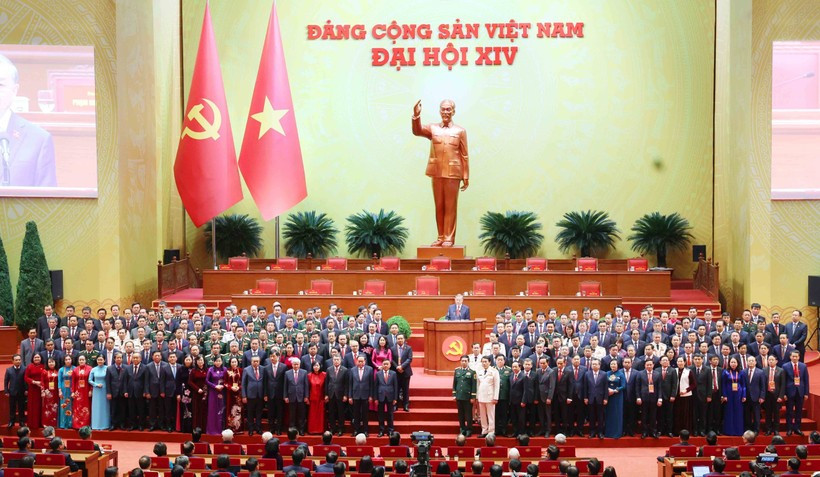 Closing ceremony of the 14th National Party Congress. (Photo: VNA)