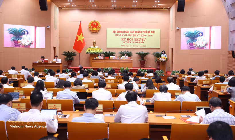 An overview of the 4th session of the 17th Hanoi People’s Council for the 2026–2031 term. (Photo: VNA)
