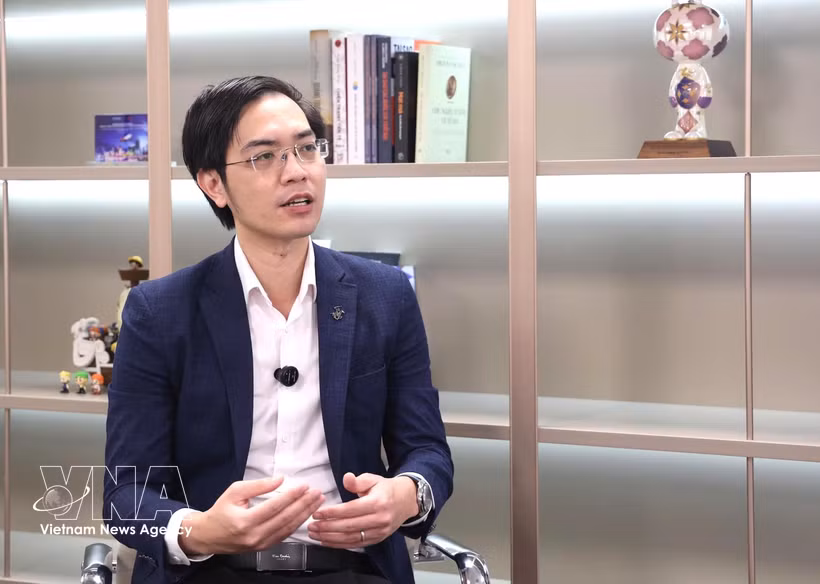 Associate Professor Dr. Nguyen Huu Huan, Vice Chairman of the Executive Agency of the VIFC in Ho Chi Minh City, in an interview with the Vietnam News Agency. (Photo: VNA)