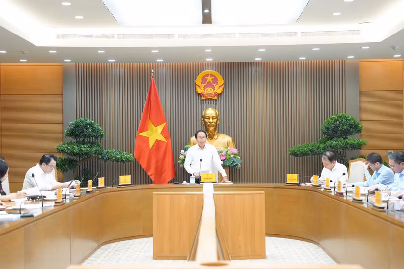 Deputy Prime Minister Le Tien Chau chairs several meetings to hear reports on the progress of the comprehensive review. (Photo: Ministry of Justice) 