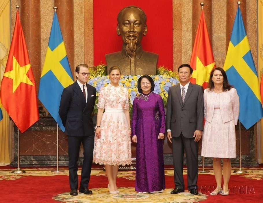 Vice State President Dang Thi Ngoc Thinh receives and holds talks with Swedish Crown Princess Victoria Ingrid Alice Désirée during her official visit to Vietnam, May 6-8, 2019. (Photo: VNA)