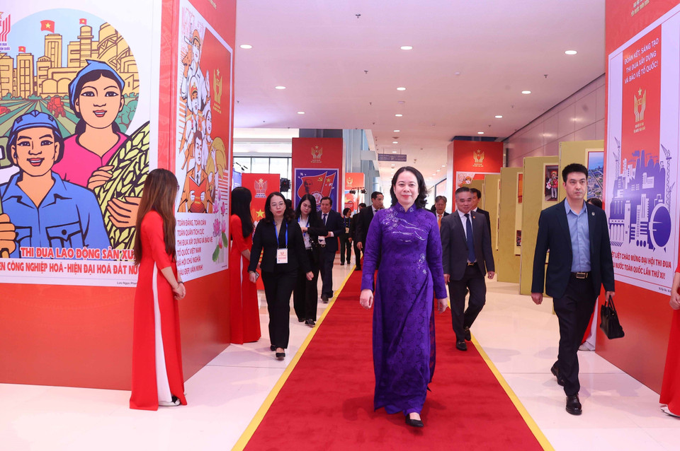 Vice State President Vo Thi Anh Xuan, who is also First Vice Chairwoman of the Central Emulation and Commendation Council and head of the organising committee for the 11th National Patriotic Emulation Congress. (Photo: VNA)