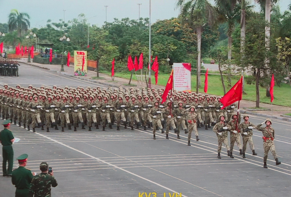 Units from Military Region 2 take part in the rehearsal. (Photo: VNA)