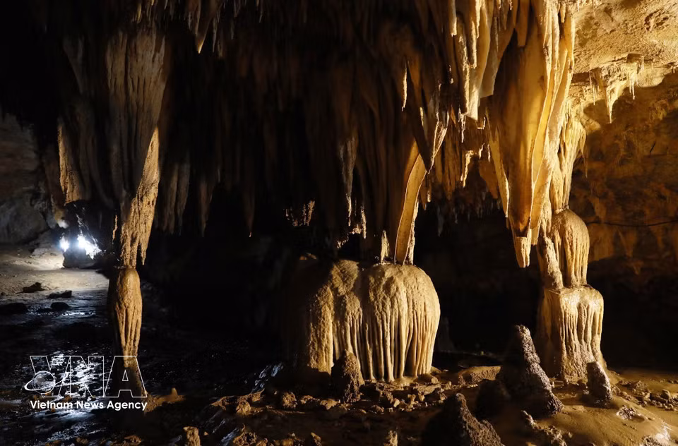 Graceful stalactite formations, shaped over millions of years, create a magnificent underground landscape. (Photo: VNA)