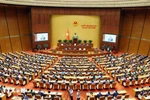 Overview of the opening of the 10th session of the 15th National Assembly. (Photo: VNA)
