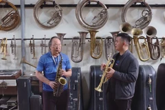 Trumpet village keeps fires burning
