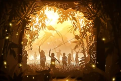 Depicting Vietnamese culture on 3D paper lamps