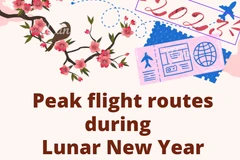 Peak flight routes during Lunar New Year