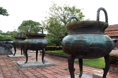 Nine Dynastic Urns national treasure at Hue Imperial Citadel 