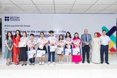 Students from Thanh Xuan Secondary School in Hanoi were the East Asia region's second place winners in a global British Council Partner School competition. (Photo coutersy of British Council) 