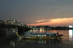 Huong river, Truong Tien bridge by night