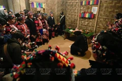 Ancestor worshipping ritual of the Lo Lo ethnic minority people