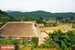 Thatched houses village in Ha Giang
