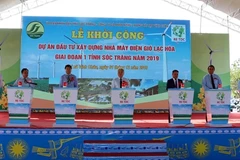 Work begins on wind power plant in Soc Trang