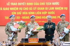 Three more Vietnamese officers to join UN peacekeeping missions