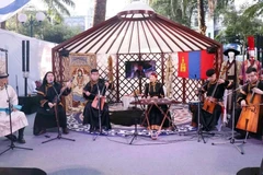 A booth introducing Mongolia tourism at Ho Chi Minh City Tourism Festival 2024 last April. (Photo: VNA)