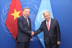 Party General Secretary and President To Lam (L) meets UN Secretary-General António Guterres (Photo: VNA)
