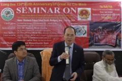 Ambassador Nguyen Manh Cuong speaking at the seminar (Photo: VNA)