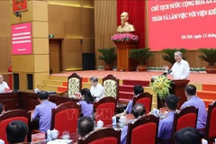 State President To Lam works with leading officials of the Supreme People’s Procuracy (Photo: VNA)