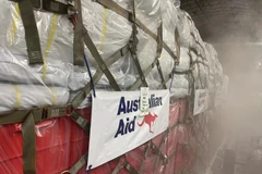 The first aid shipment from Australia arrives in Vietnam. (Photo courtesy of Australian Embassy in Vietnam)