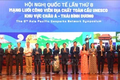 Delegates attending 8th Asia Pacific Geoparks Network (APGN) Symposium (Photo: VNA)
