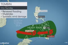 Typhoon Tembin lands in southern Philippines