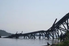 Mine explosion destroys bridge in northern Myanmar
