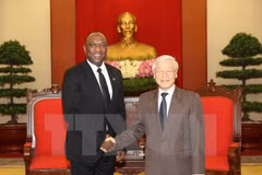 Party chief Nguyen Phu Trong welcomes Haitian Senate President