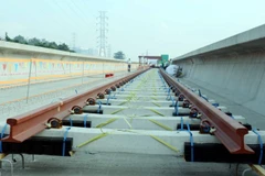 First tracks laid on HCM City metro