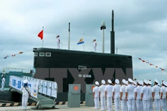 Flag-raising ceremony held for two new submarines