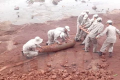 Thai Binh removes 250 kg wartime bomb