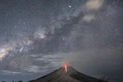 Volcano erupts in Indonesia