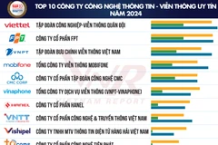 Vietnam Report's top 10 reputable technology companies of 2024 (Source: vietnamreport.net.vn)