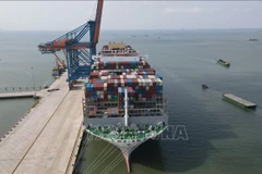 The 48-ha Cai Mep International Terminal boasts a minimum draft of 16.5 metres and a 600-meter berth. (Photo: VNA)