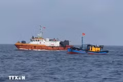 A vessel of enforcement authorities patrol at sea. (Illustrative photo: VNA)
