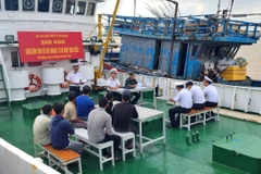 Naval ship safely tugs fishing vessel in distress to mainland