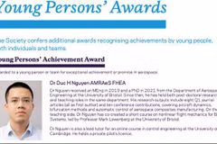 Young scientist becomes first Vietnamese awarded by UK Royal Aeronautical Society