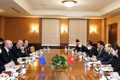 President meets foreign leaders attending state funeral of late Japanese PM