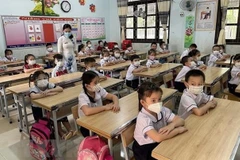 Kindergartens, primary schools in HCM City thoroughly prepare for resuming in-person classes