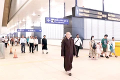 The station of Metro Line 1 (Ben Thanh – Suoi Tien) in Ho Chi Minh City. (Photo: VNA)