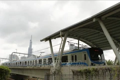 A train of metro line No.1 Ben Thanh – Suoi Tien on a test run (Photo: VNA)