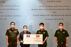 Defence ministry presents medical supplies to aid Laos’ pandemic-prevention efforts