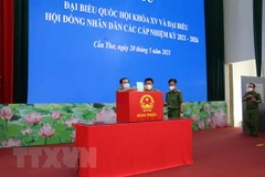 Armed forces in Can Tho city cast ballots early